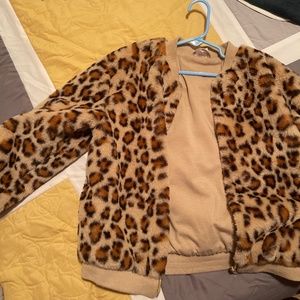Girls leopard jacket